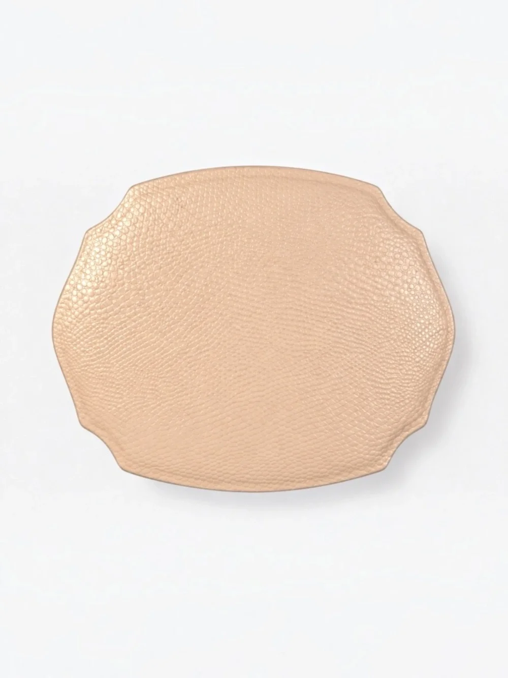 Gucci Beauty Blush Beige Scalloped Vanity Case Jewelry Keepsake Presentation Box